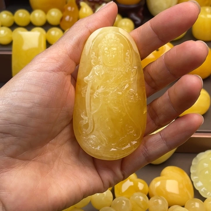 琥珀未镶嵌颈饰蜜蜡