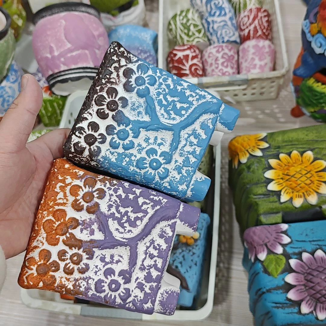 红陶吸水透气的白陶花盆凑满12发货