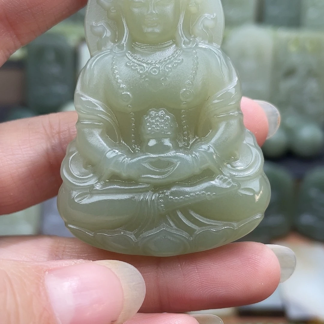 和田玉未镶嵌吊坠(不含链)