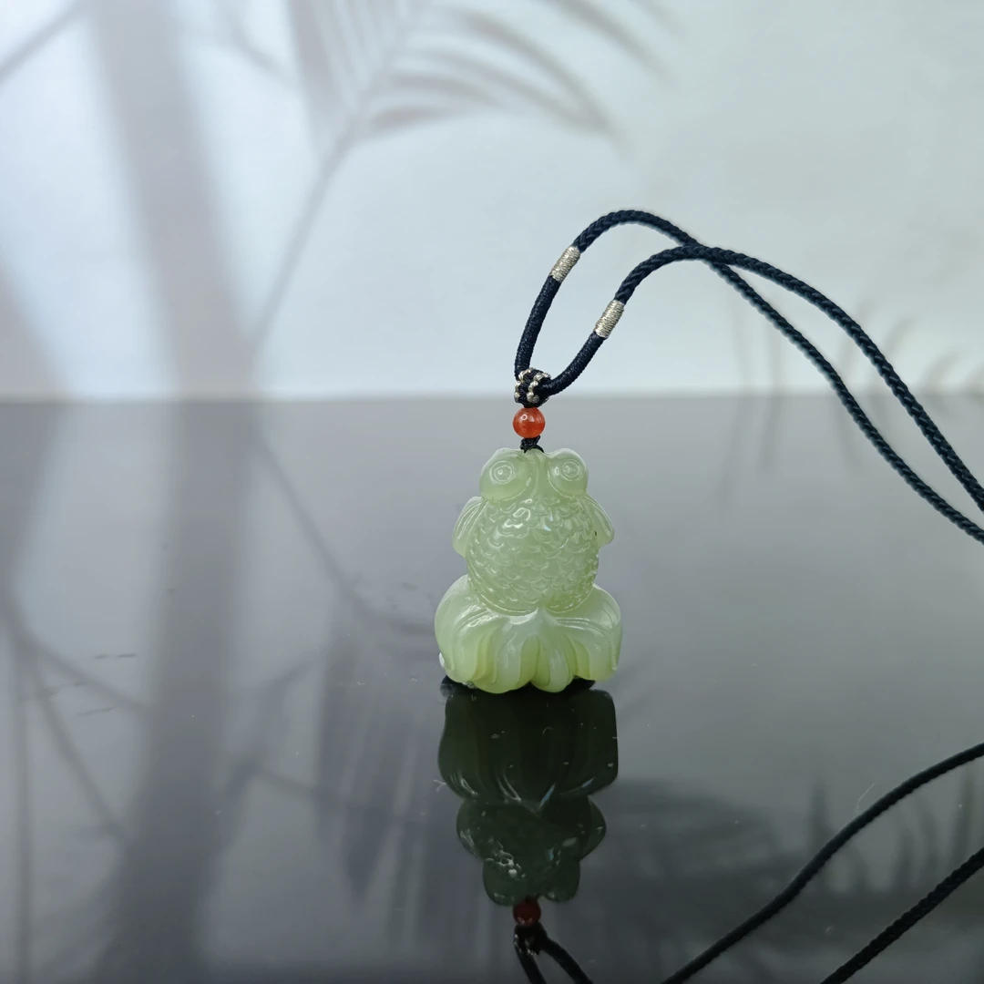 N和田玉锦鲤吊坠0306