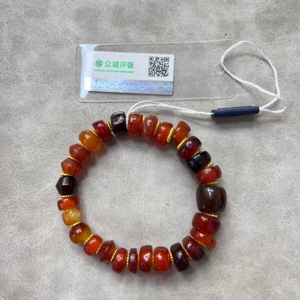 天然孔道玛瑙共生手串 YZ1647 [燕赵造物司］