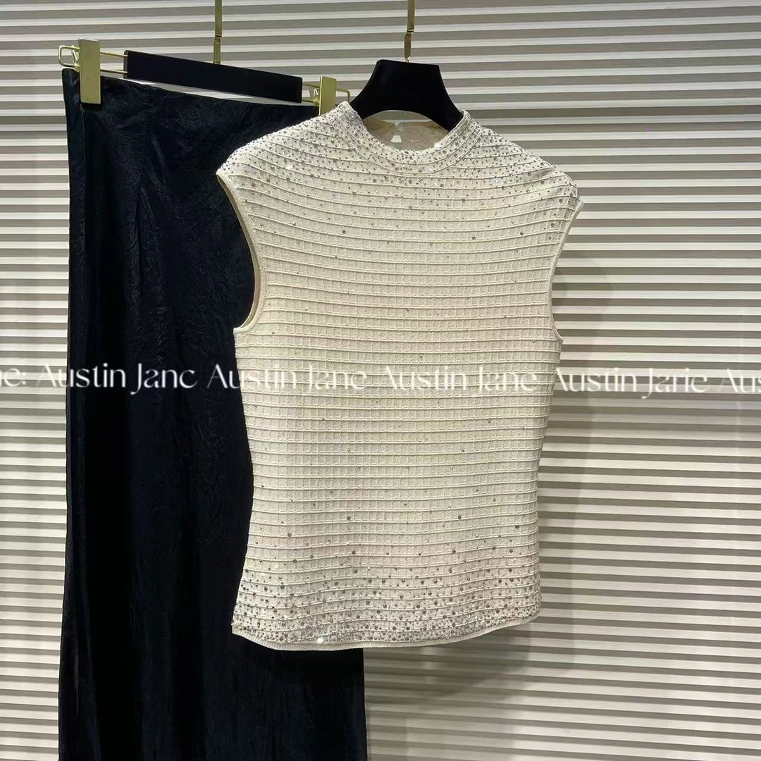 Jane Austin •（金玉满堂）2025新款意大利水晶纱满钻百搭显瘦针