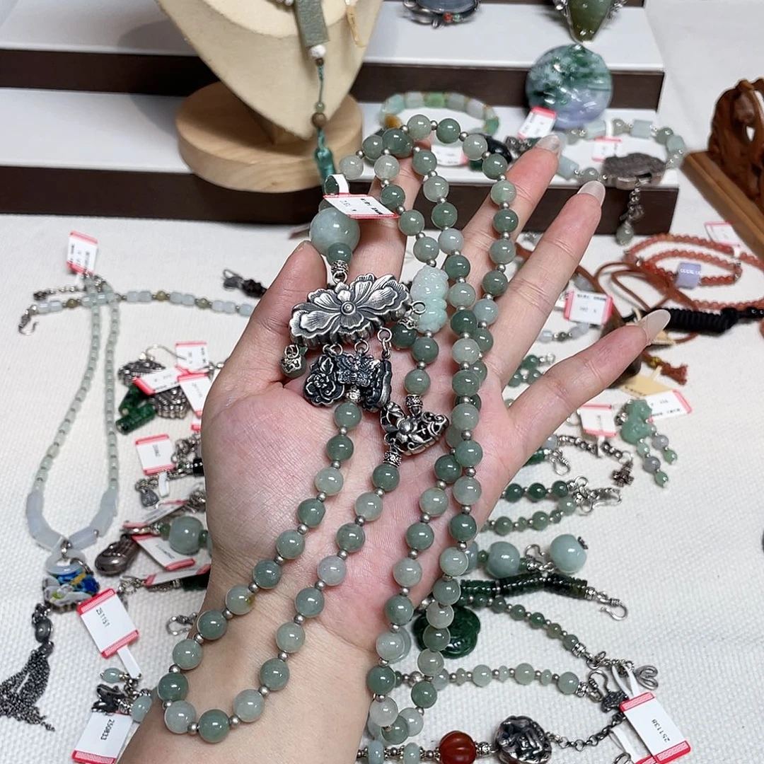 足银足银錾刻毛衣链