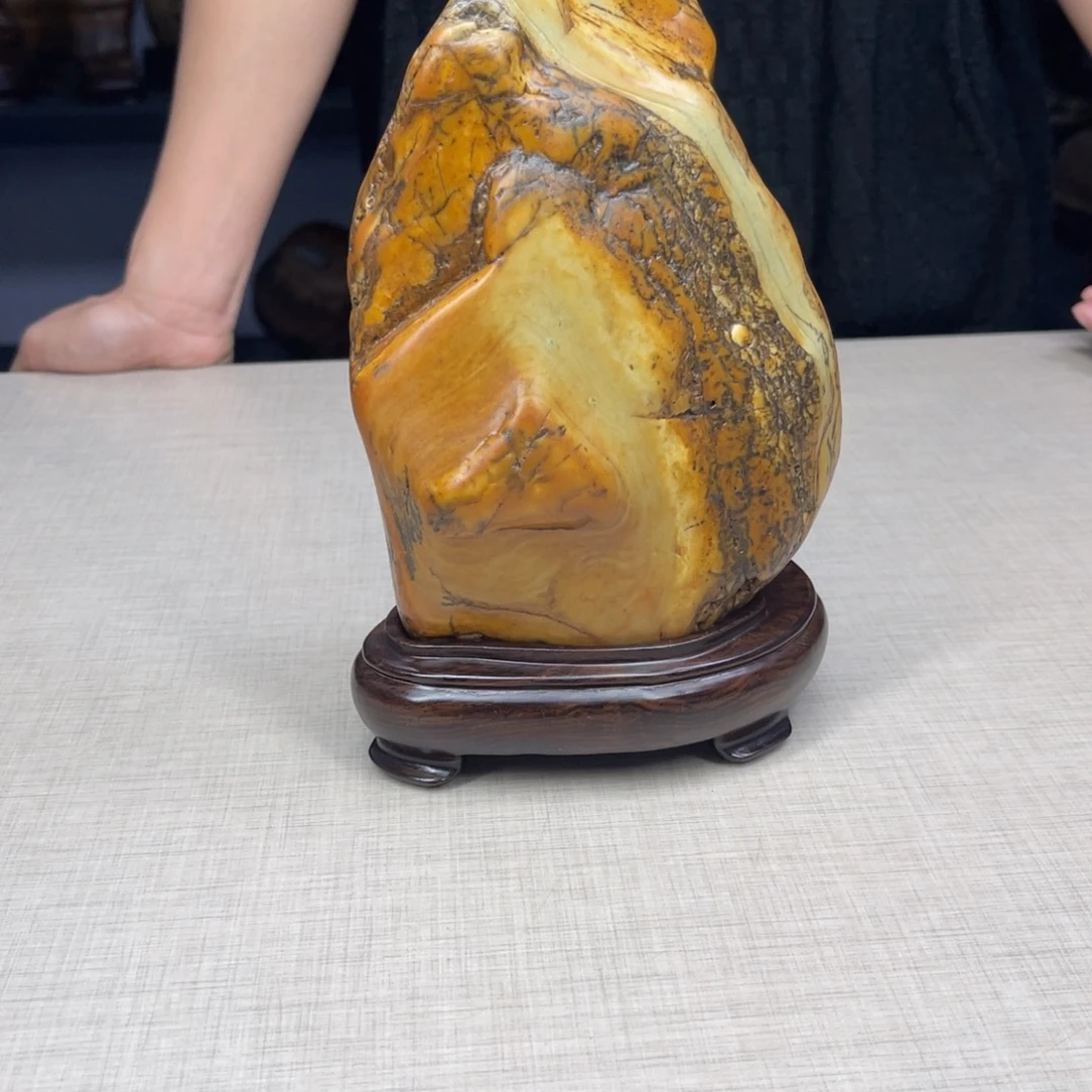 石材广西大化彩玉石配底座