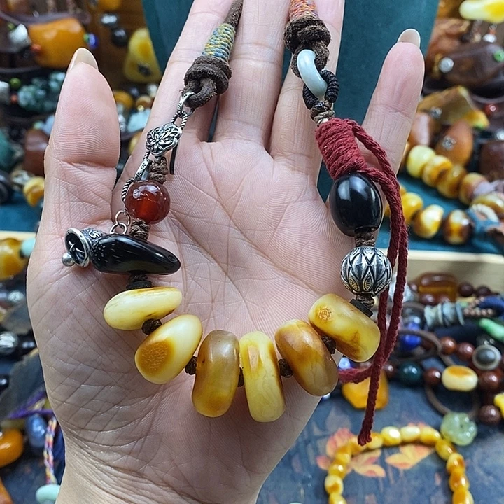 蜜蜡未镶嵌项链项链