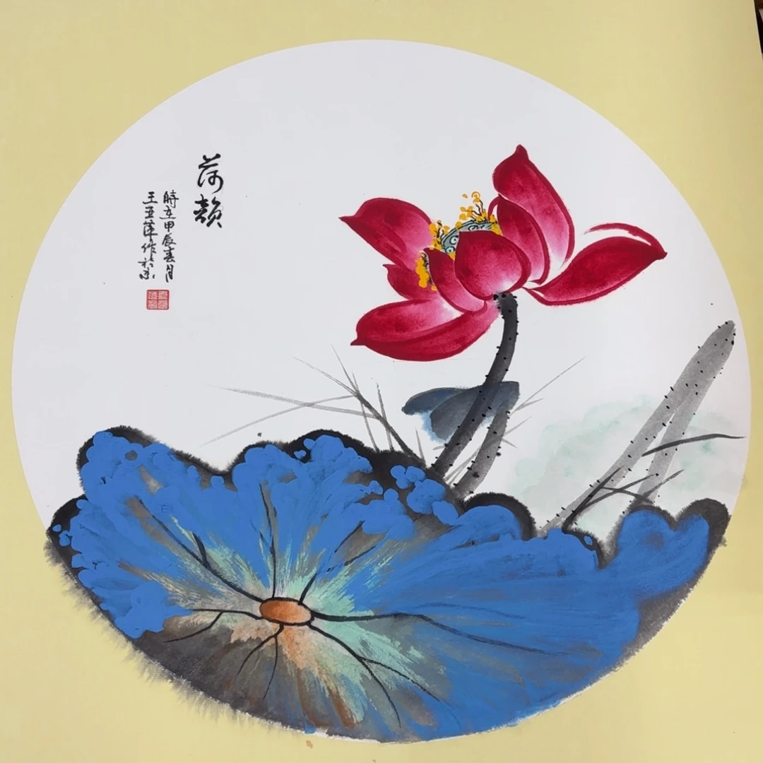 国画都发卡纸花鸟