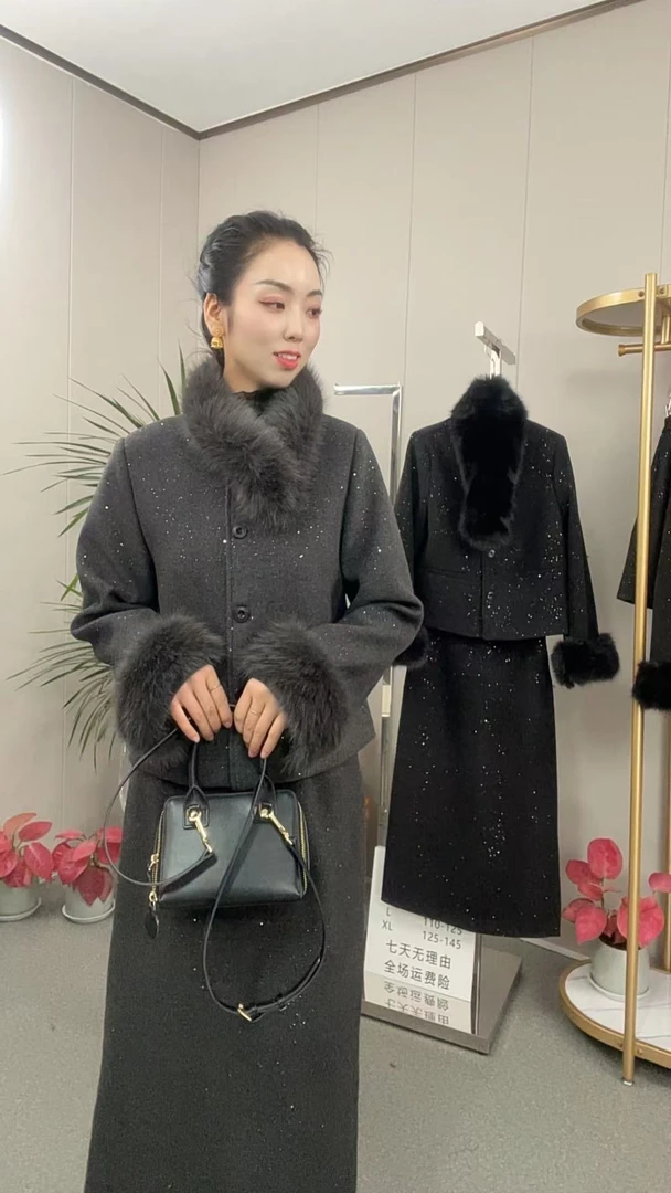 小香风时尚套裙，简约大气，都市套装丽人首选女款轻奢气质