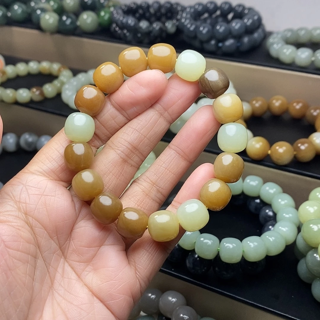 和田玉未镶嵌手链卡12