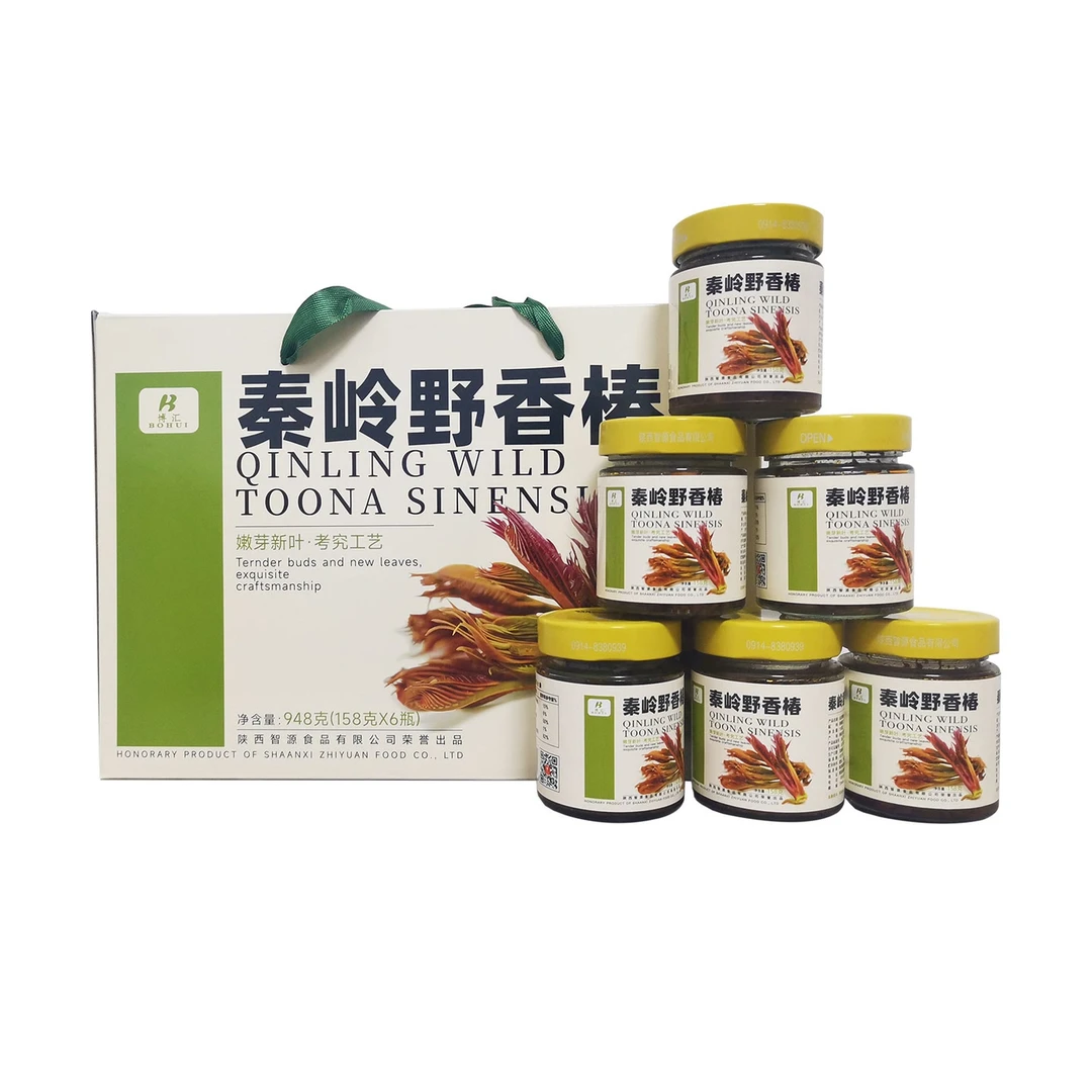陕西秦岭特产商洛山阳头茬香椿红油香椿酱下饭神器