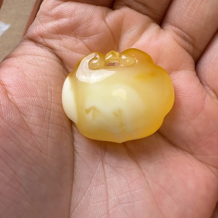 琥珀未镶嵌裸石宝宝锁