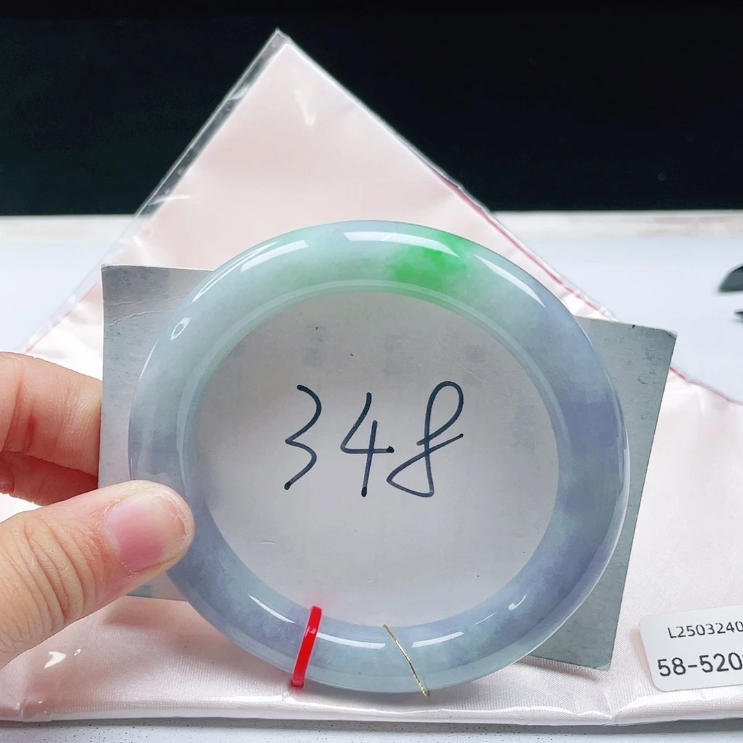 翡翠未镶嵌手镯58圆条