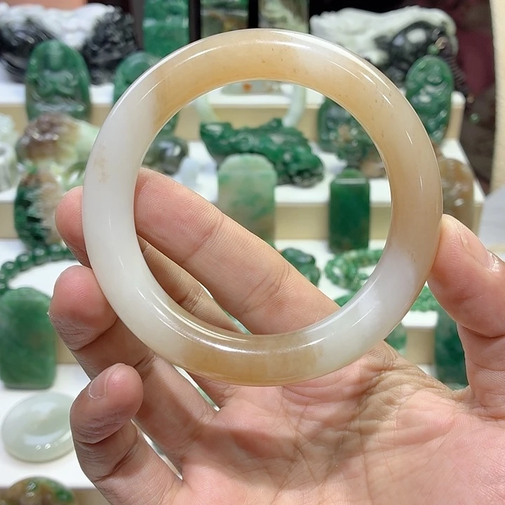 独山玉未镶嵌手镯58圈口