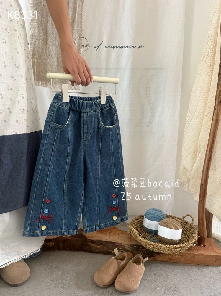 菠菜豆  107  (NO退换)  牛仔裤  LUOLA品牌童装