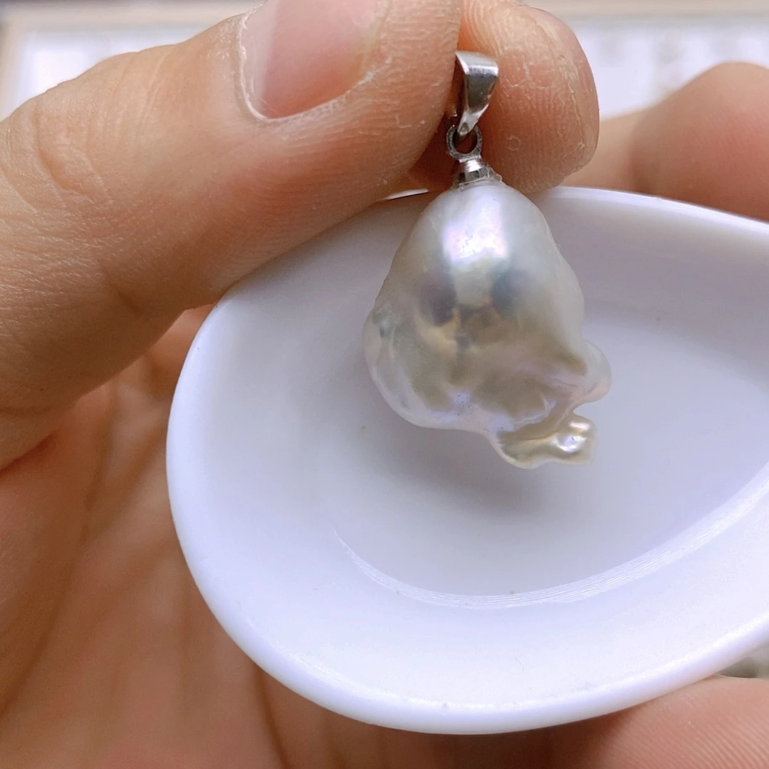 淡水珍珠银S925镶嵌颈饰