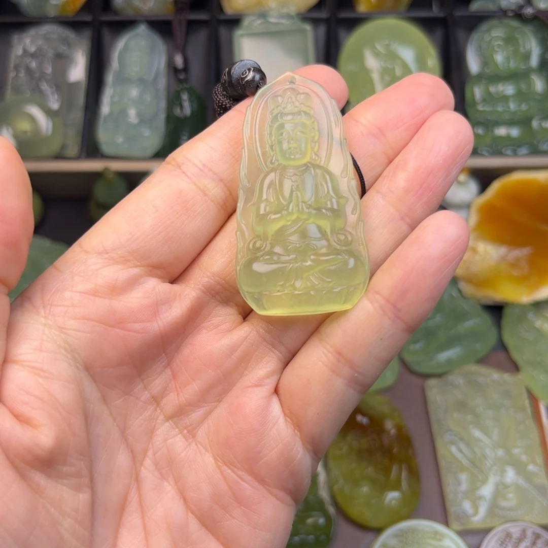 蛇纹石玉未镶嵌吊坠(不含链)