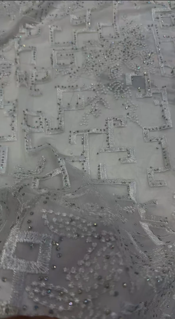 烫钻 网布 白色 + 里布