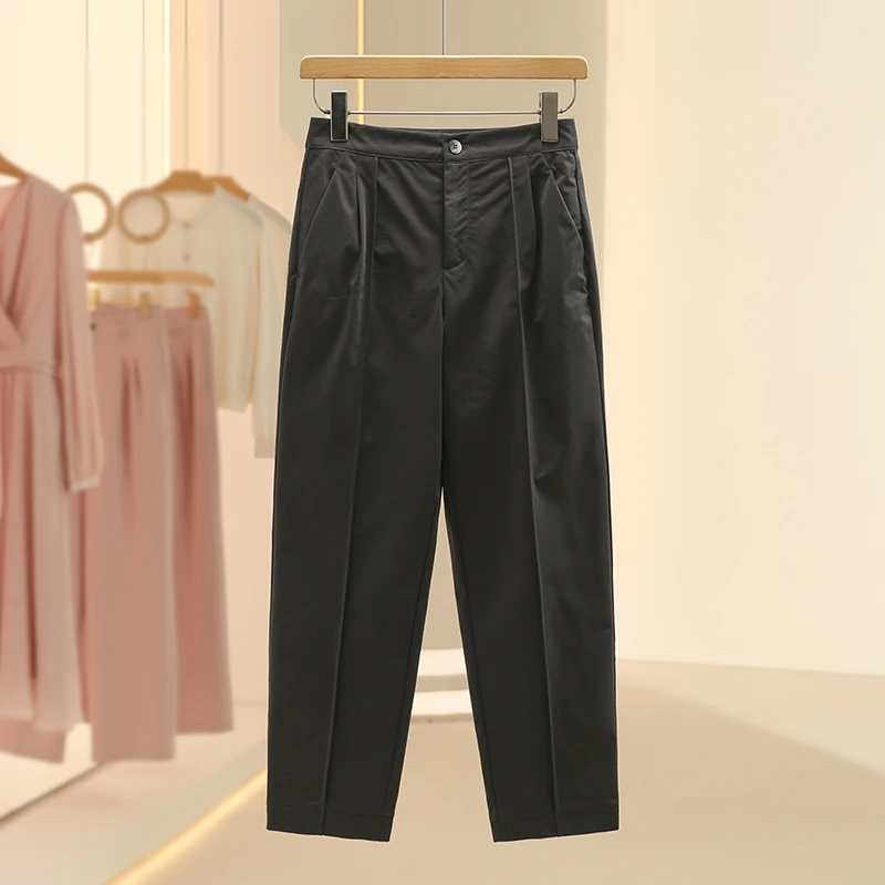 【艾w】轻熟风显瘦百搭洋气休闲裤2025春季新款七号铺撤柜女装