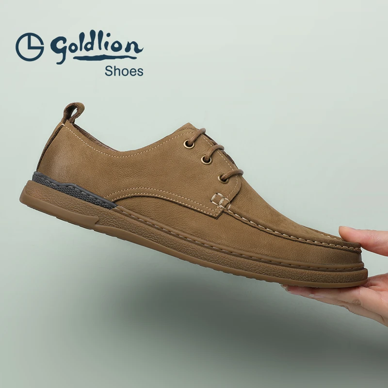 金利来男鞋25年新款真皮复古潮流休闲皮鞋百搭系带546310270