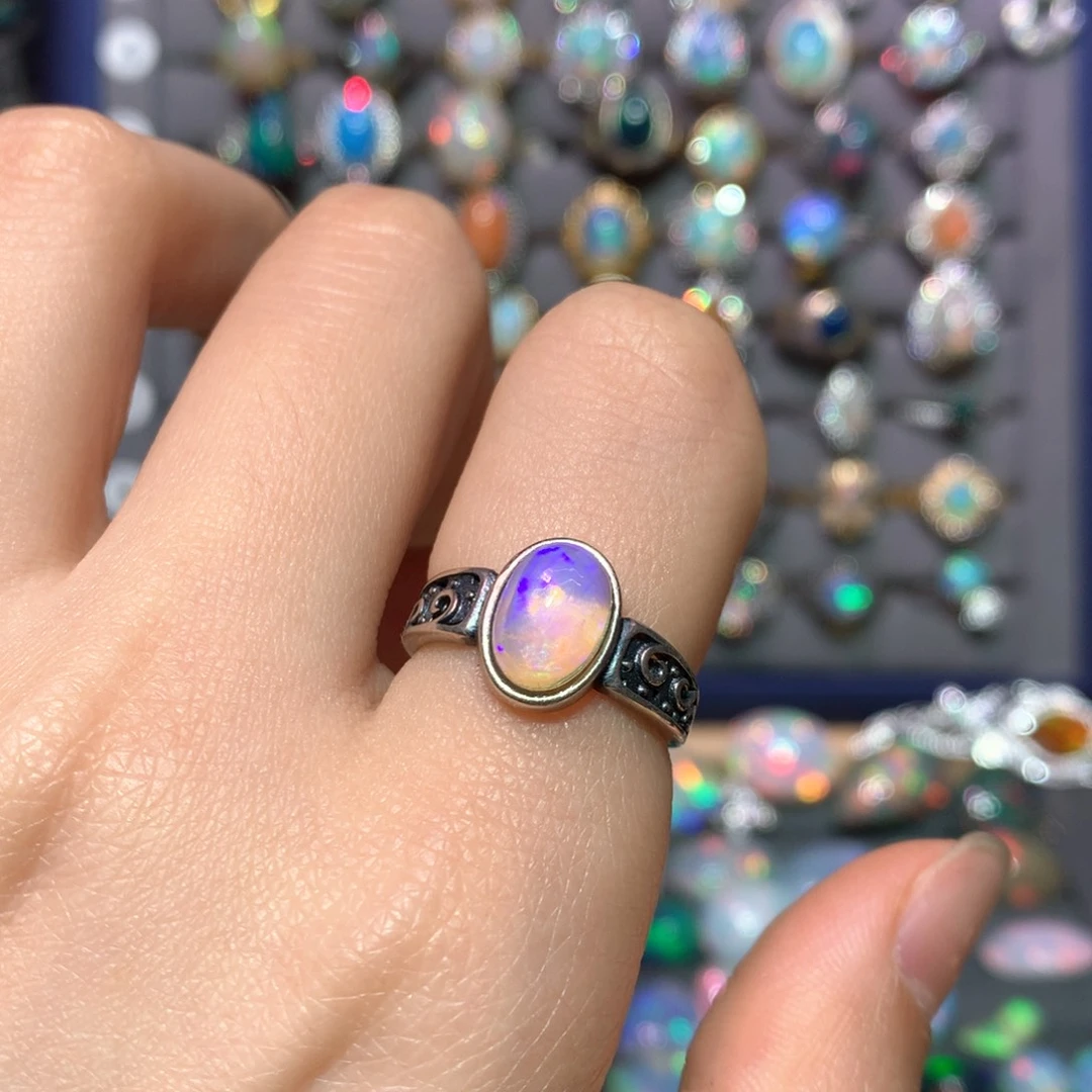 欧泊银S925镶嵌戒指款式