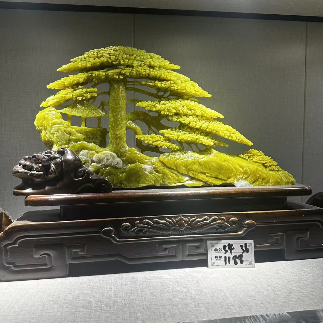 手工雕刻 山水创意 新中式风格 客厅玄关书房电视柜装饰摆设