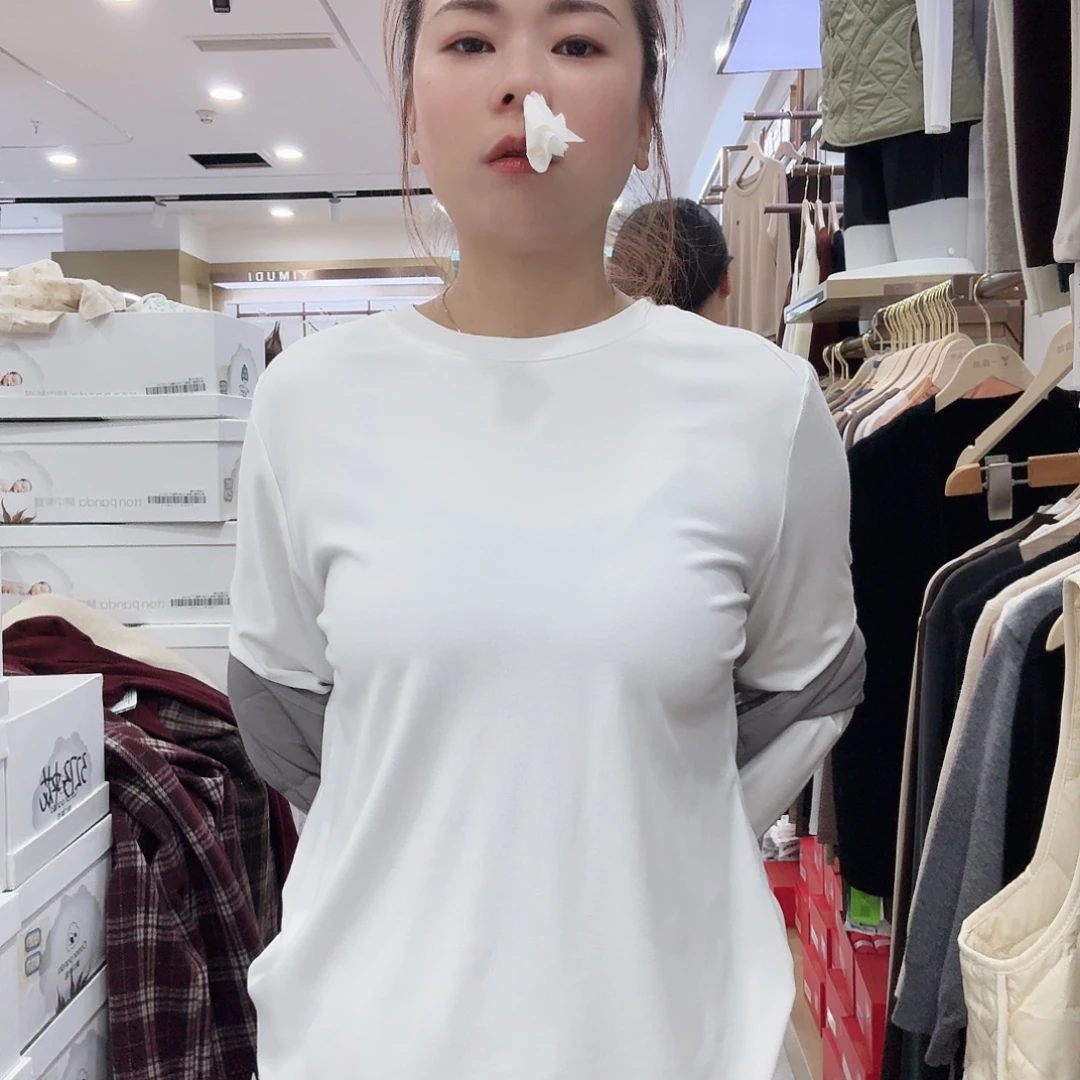 棉2616白色打底上衣
