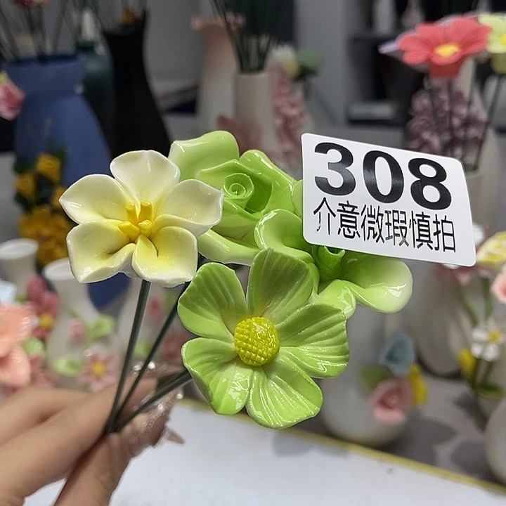 陶瓷纯手工捏花设计