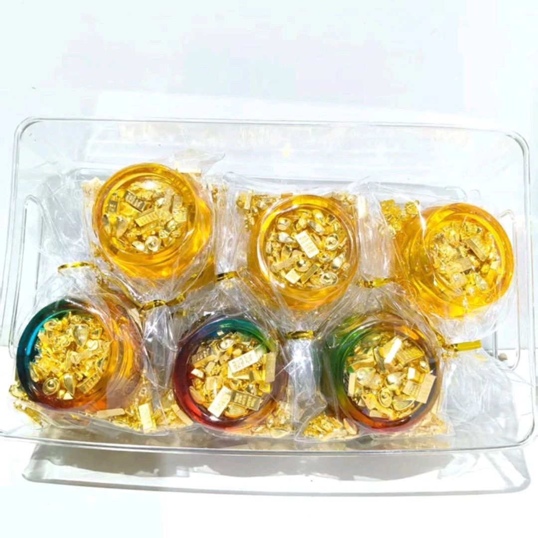 创意微缩仿真聚宝盆手办摆件文具咕卡礼物套装礼盒以直播展示为准