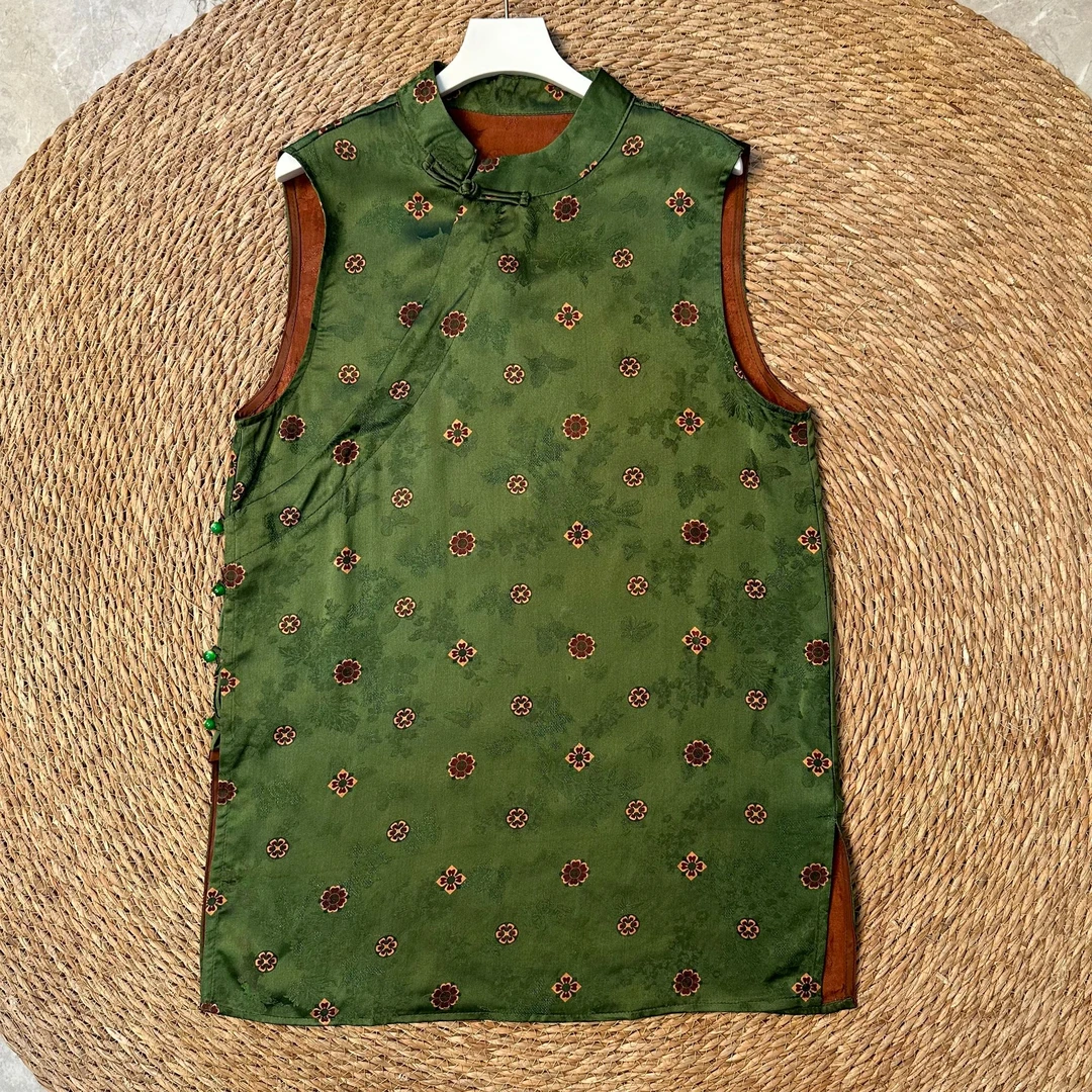 【雏菊】长款花朵无袖夏季新中式衬衫中国风女士民族风