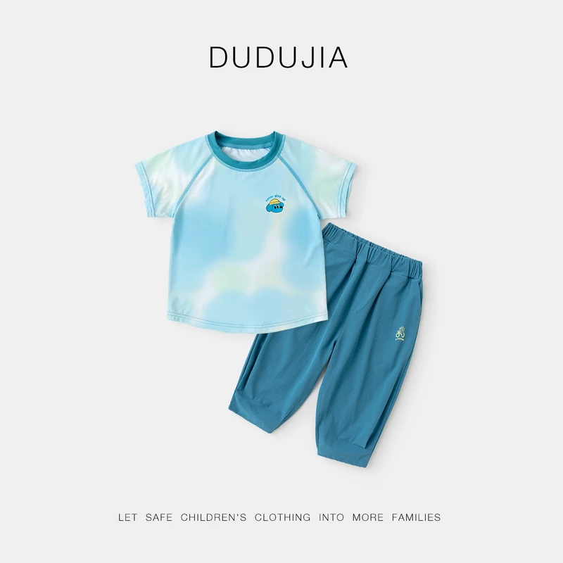 【现货】嘟嘟家夏款儿童短袖套装宝宝男童女童T恤裤子F5ATZ220