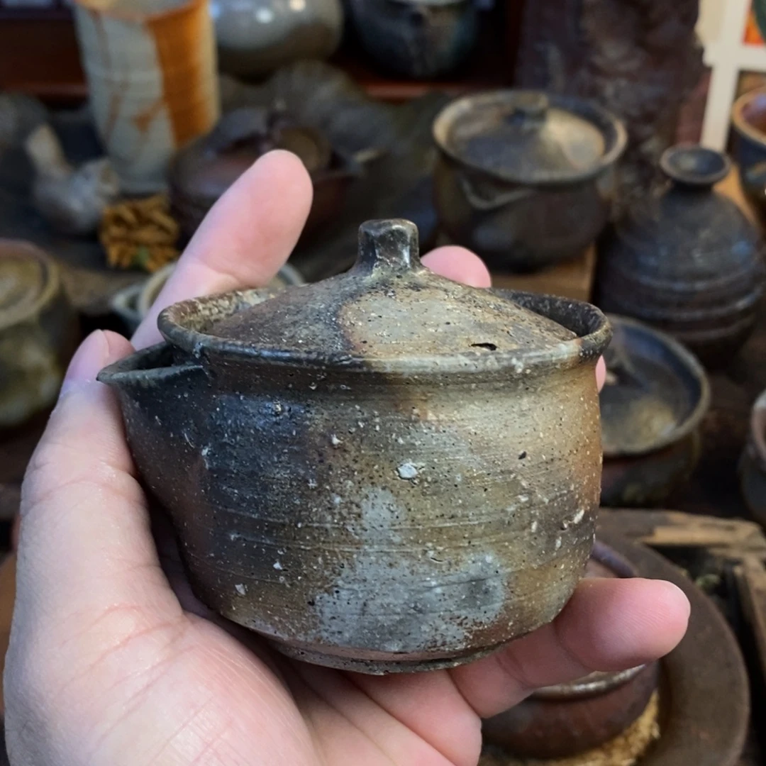 K***C备前烧柴烧茶具山本陶秀