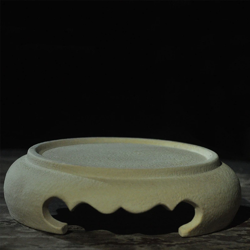 金石茶具纯手工炉垫白泥壶承陶瓷隔热耐用碳炉工夫茶茶配件茶台