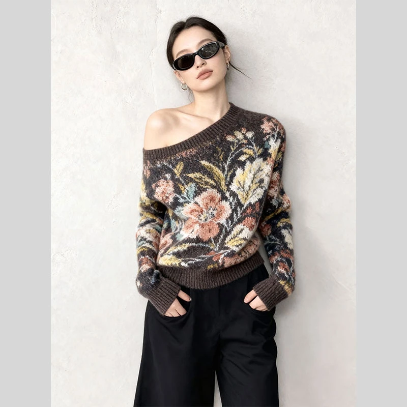 2025年秋季新款独特漂亮高级感chic日系温柔风宽松慵懒软糯毛衣女