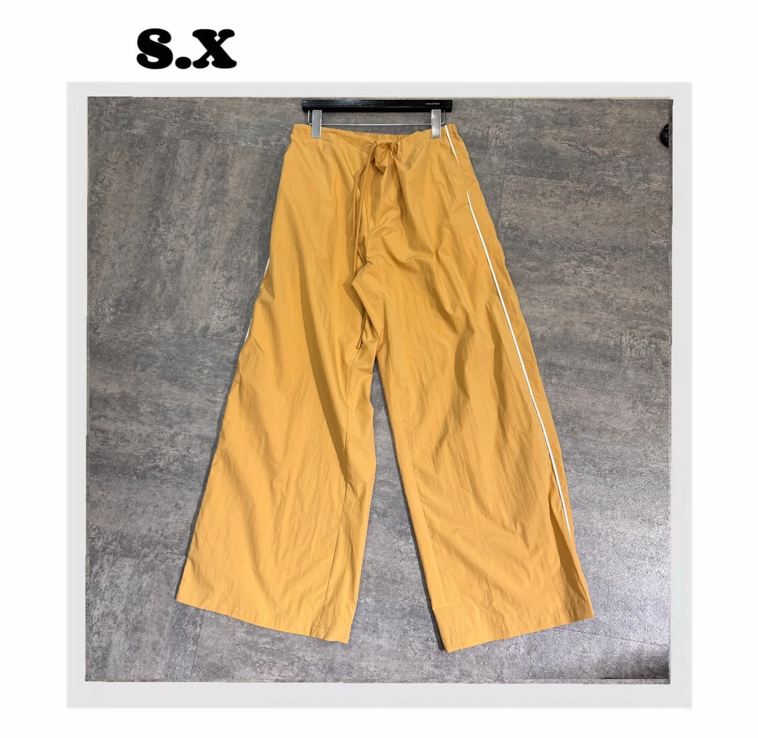 S.X 2025春夏新款  ins博主自留款阔腿裤