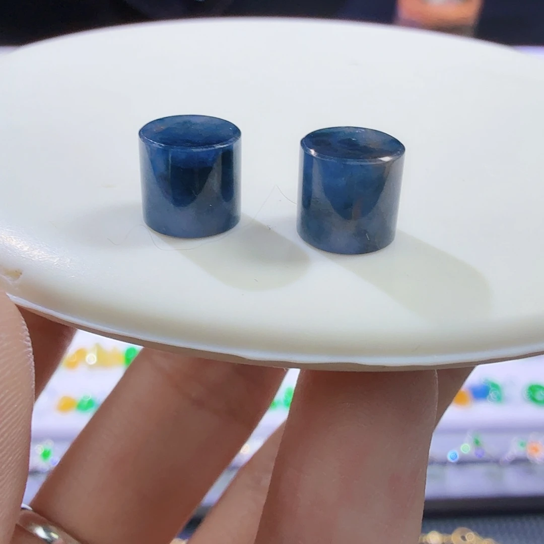 翡翠未镶嵌颈饰墨蓝紫桶珠