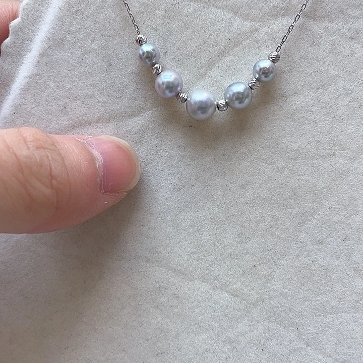 项链海水珍珠银S925镶嵌
