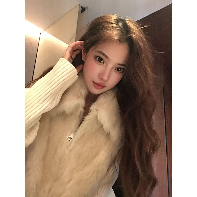 秋冬韩系时尚洋气两穿可拆卸针织袖外套女高级感保暖休闲百搭上衣