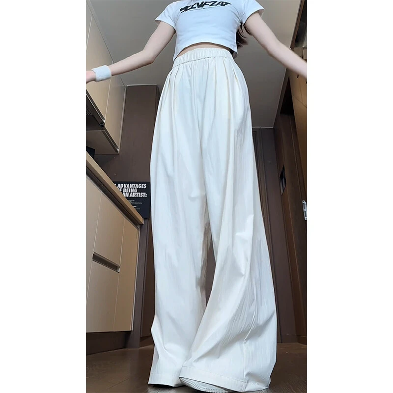 宽松阔腿山本裤男女2025夏季薄款潮牌垂感慵懒直筒裤子拖地长裤