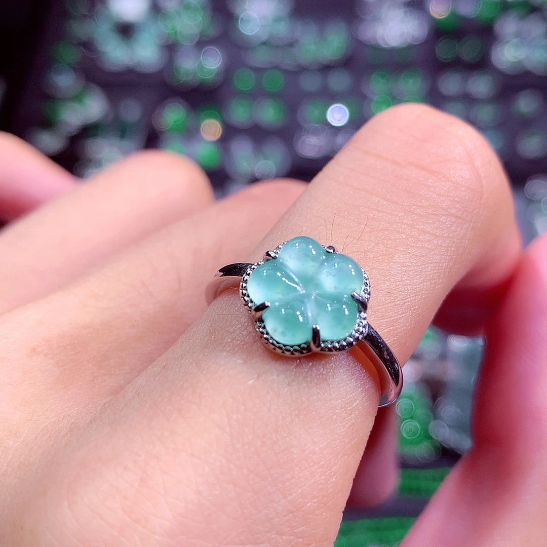 翡翠未镶嵌颈饰戒指