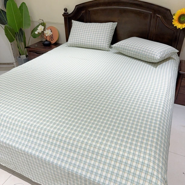 纯棉水洗棉床单透气舒适