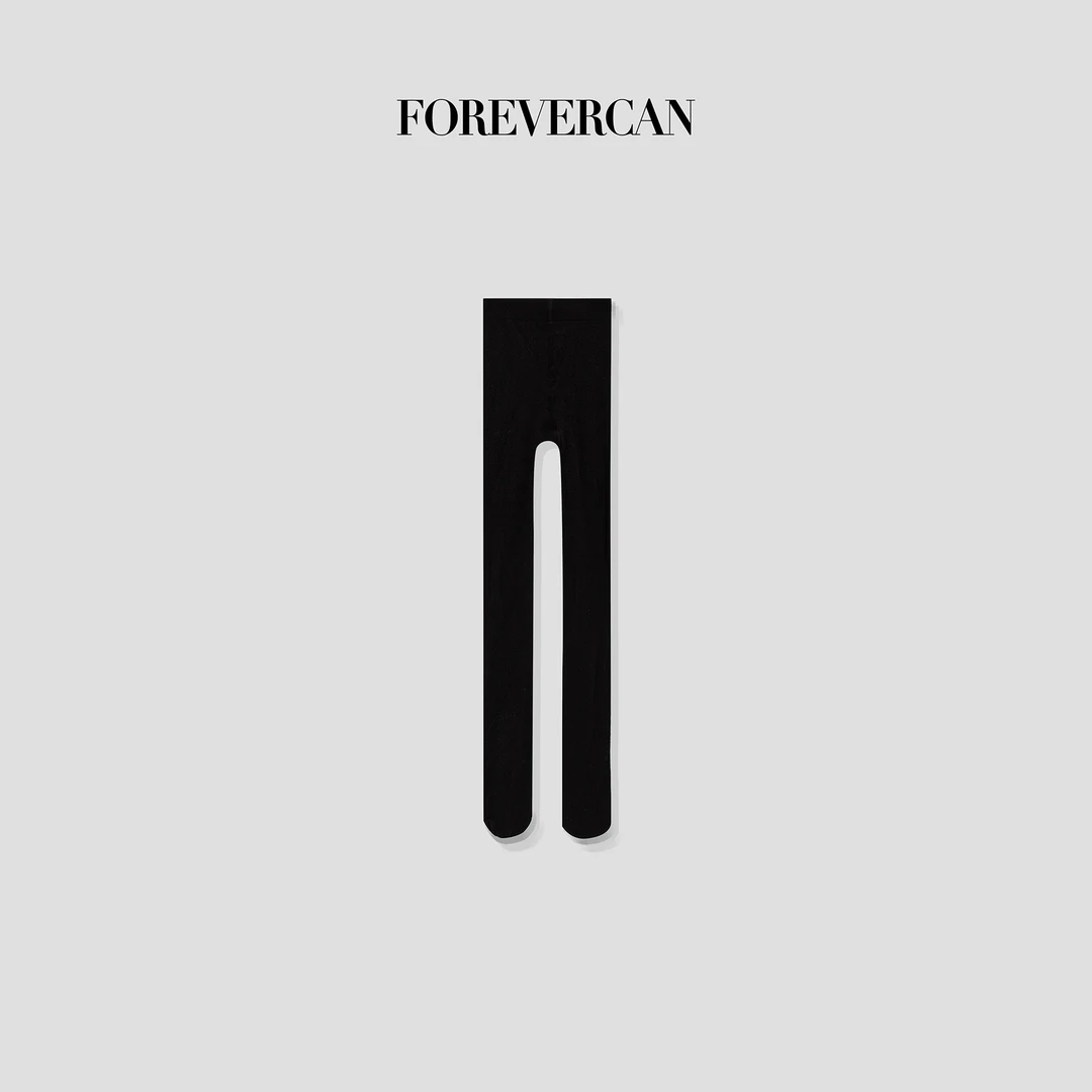 FOREVERCAN【新款彩蛋】黑色菱格纹镂空连体裤袜   SS26030