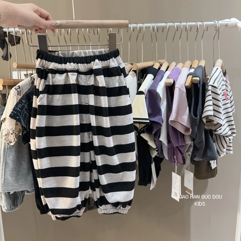 儿童韩版条纹防蚊裤