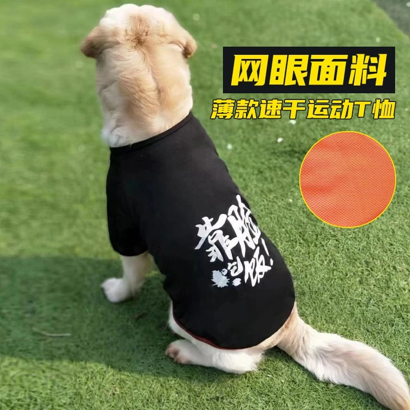 狗狗衣服夏季薄款大型犬中型犬防掉毛金毛拉布拉多柴犬透气背心