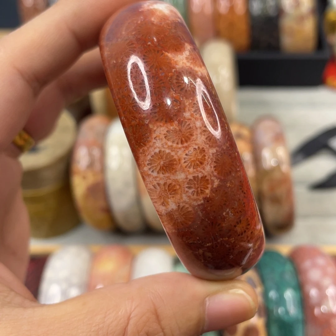 未镶嵌手镯硅化玉