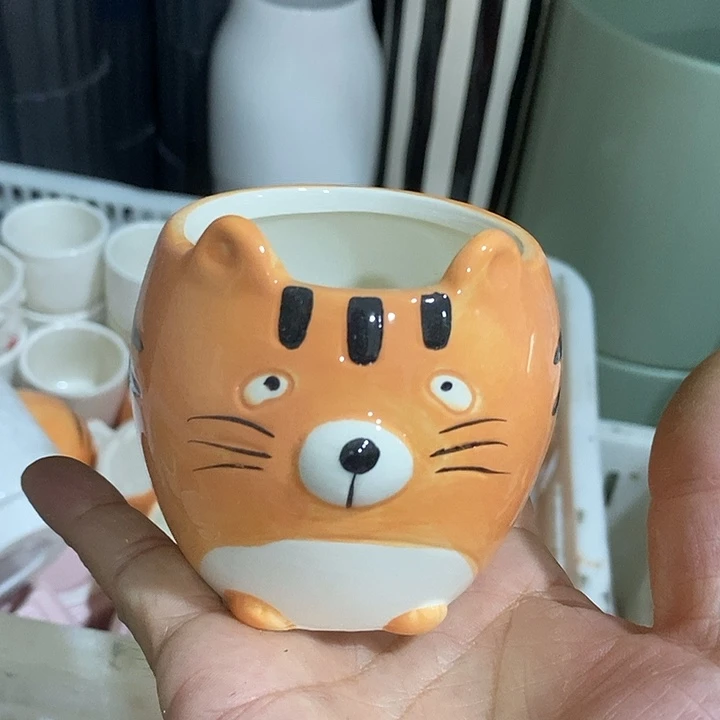 摆件陶盆有孔 微瑕介意勿拍