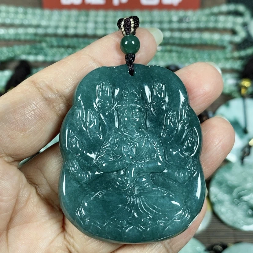 【闪购商品】翡翠颈饰未镶嵌玉吊坠翡翠玉千手观音