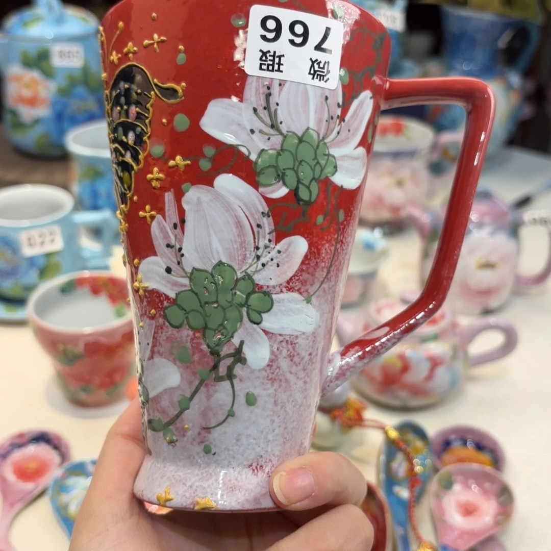 景德镇手绘高温釉下彩陶瓷茶具