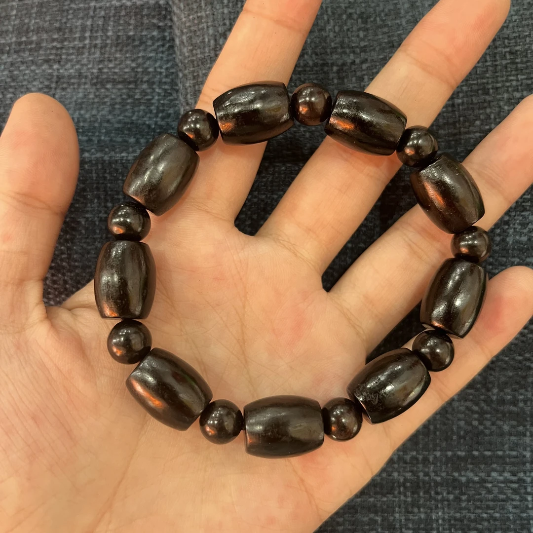 黑檀桶珠手串卡12男女款单圈风车木无礼盒 2437