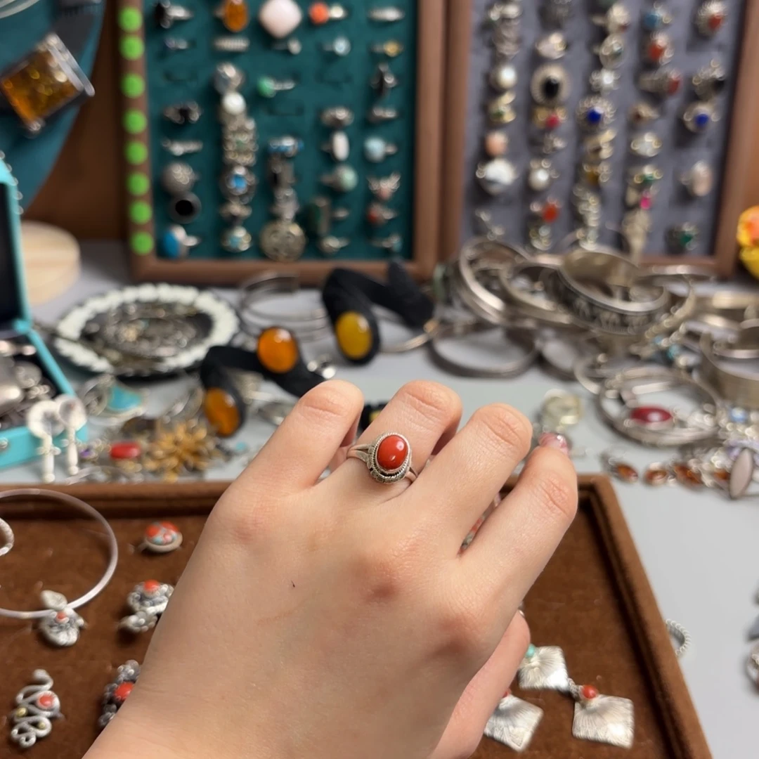 大理石铁合金175 开口戒指