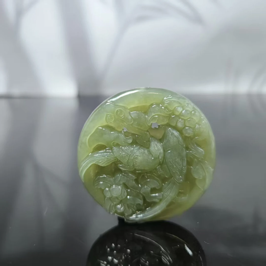 Z和田玉喜上眉梢吊坠0382