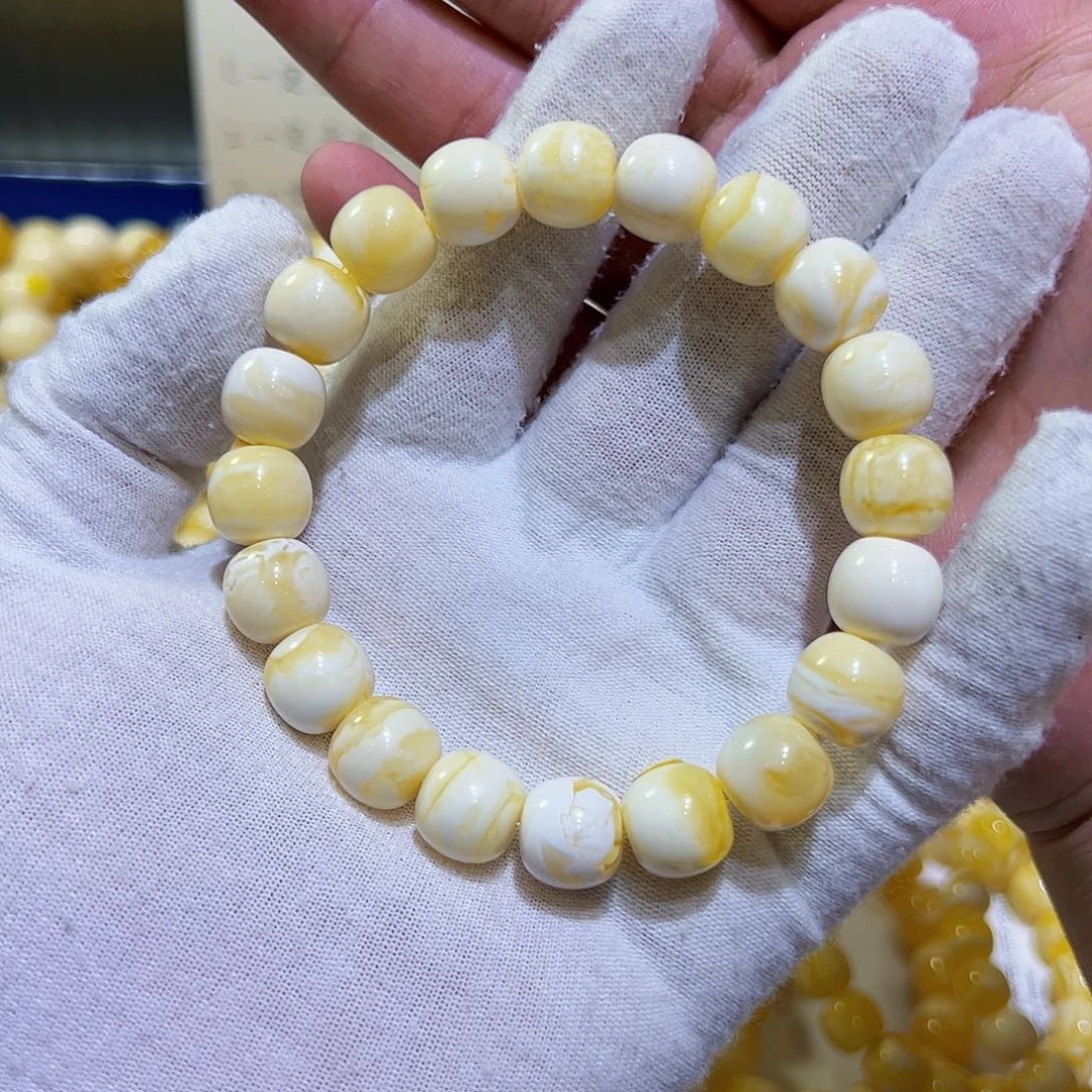 琥珀未镶嵌手链11mm